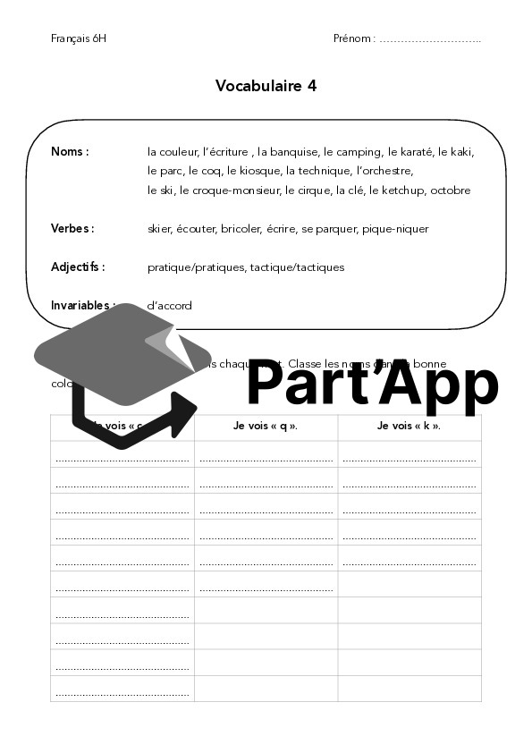 Devoirs de vocabulaire 6H_8