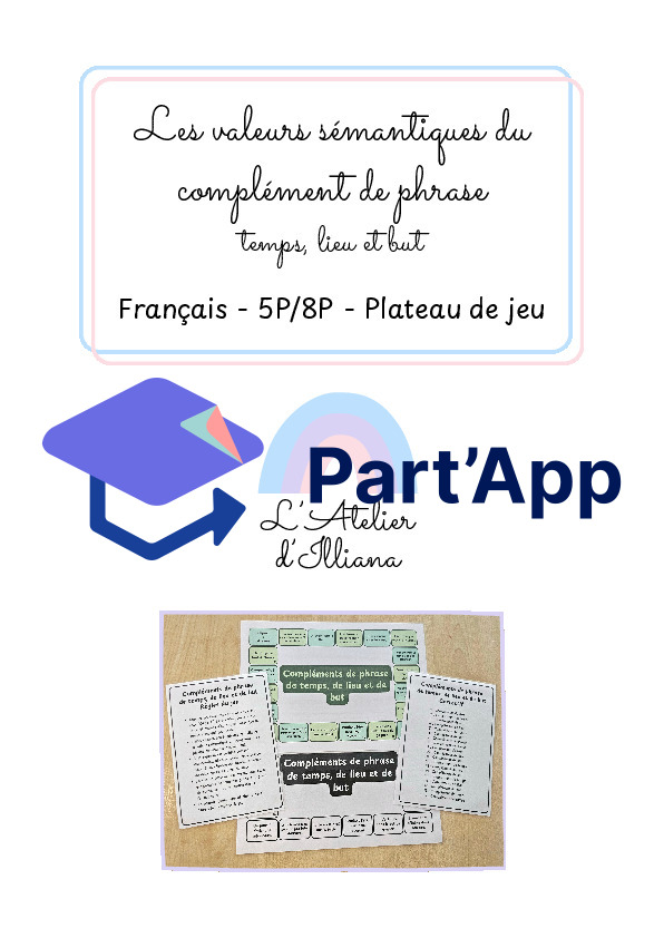 Les valeurs sémantiques du complément de phrase (temps, lieu et but) : Plateau de jeu_3