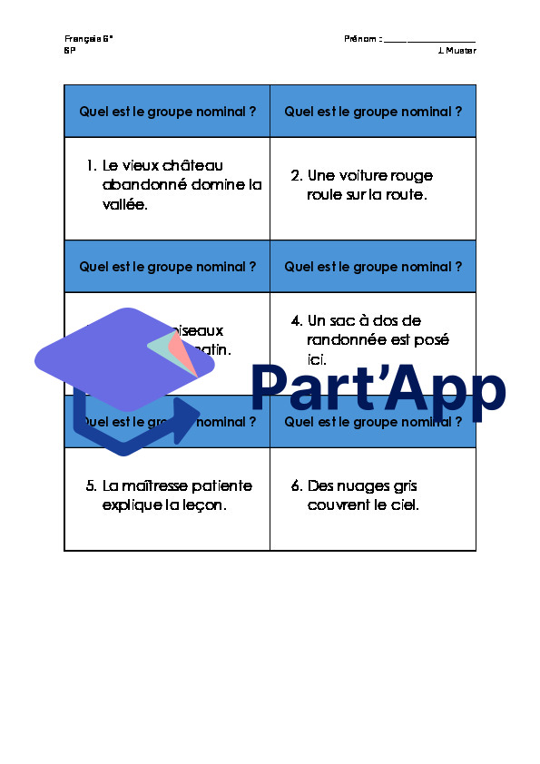 Les composants du GN_6