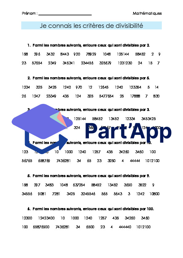 Maths 7H-8H - Critères de divisibilité (fiche d'exercices)_2