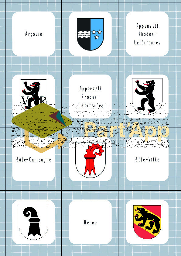 Géographie - Memory - 26 cantons - Drapeaux_2