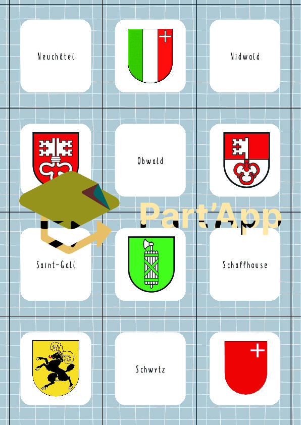 Géographie - Memory - 26 cantons - Drapeaux_6