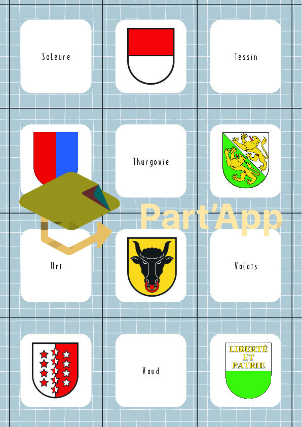 Géographie - Memory - 26 cantons - Drapeaux_8