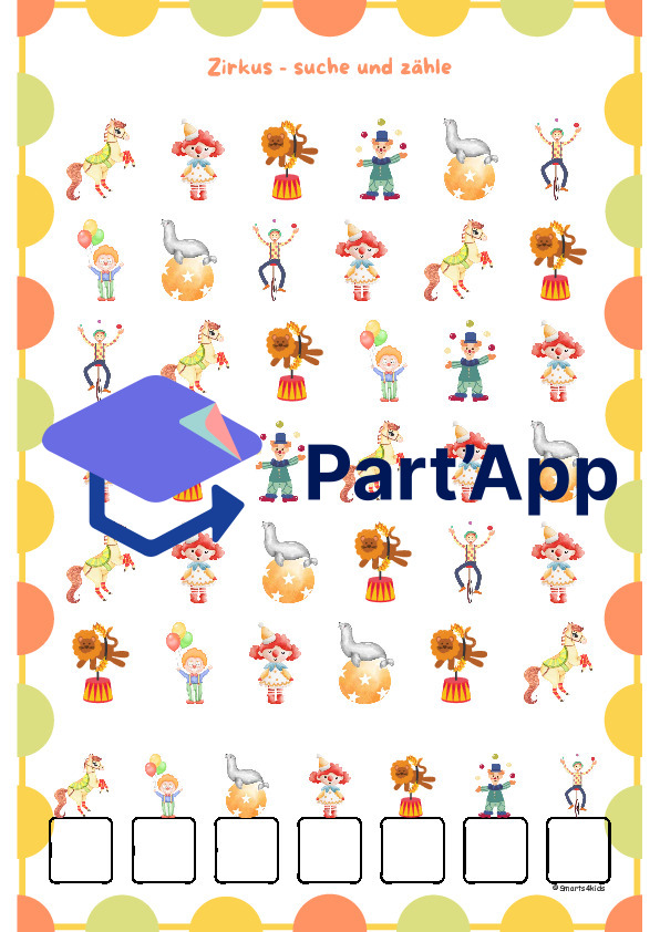 🎪 Cirque AB compter et chercher chiffres 3-10_12