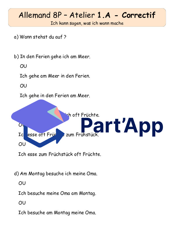 Allemand 8H - fiches autonomes autocorrectives - Unité 1 - Junior 2ème édition_3