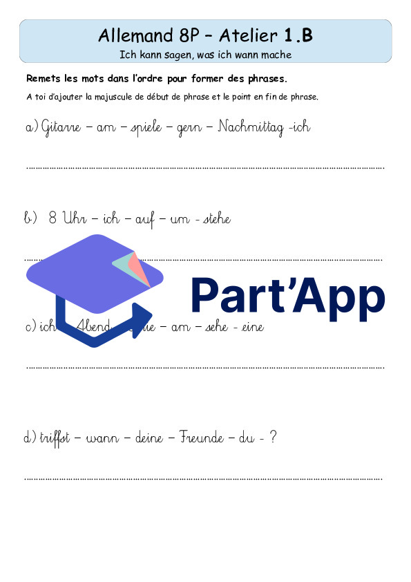Allemand 8H - fiches autonomes autocorrectives - Unité 1 - Junior 2ème édition_4