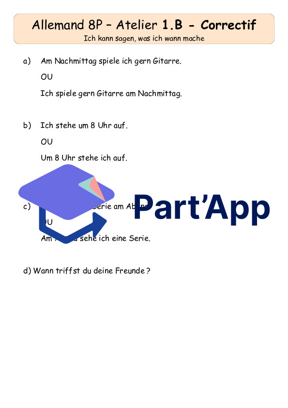 Allemand 8H - fiches autonomes autocorrectives - Unité 1 - Junior 2ème édition_5