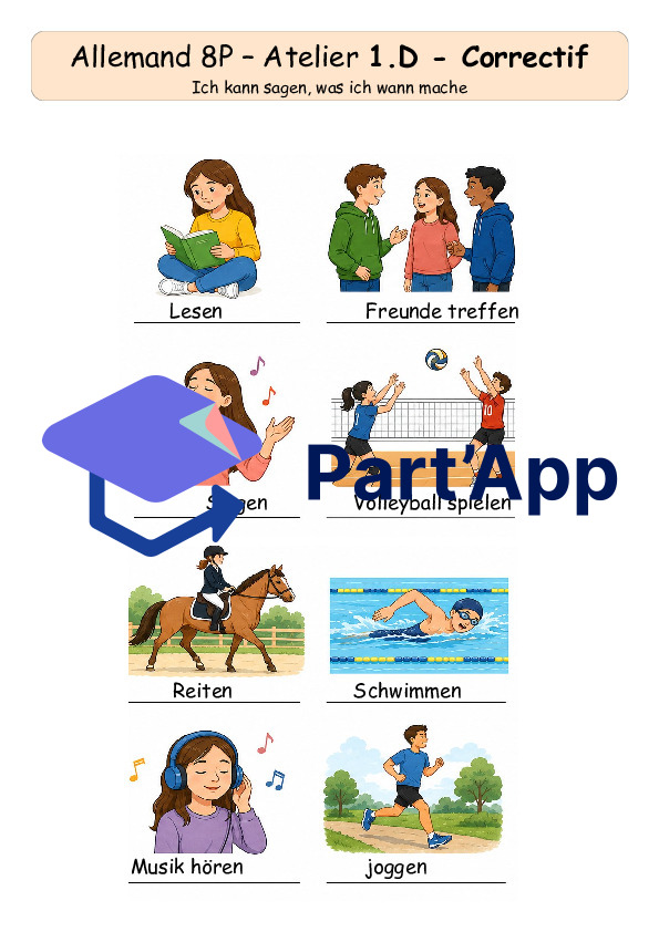 Allemand 8H - fiches autonomes autocorrectives - Unité 1 - Junior 2ème édition_9