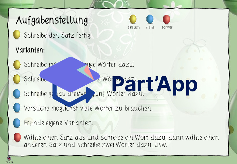 Ostersätze - Schreibe die Sätze fertig_57