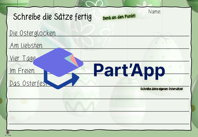Ostersätze - Schreibe die Sätze fertig_59
