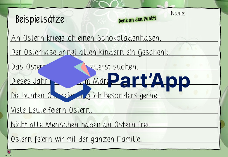 Ostersätze - Schreibe die Sätze fertig_63