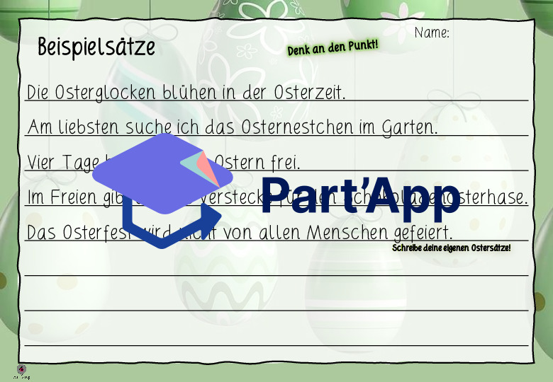 Ostersätze - Schreibe die Sätze fertig_64