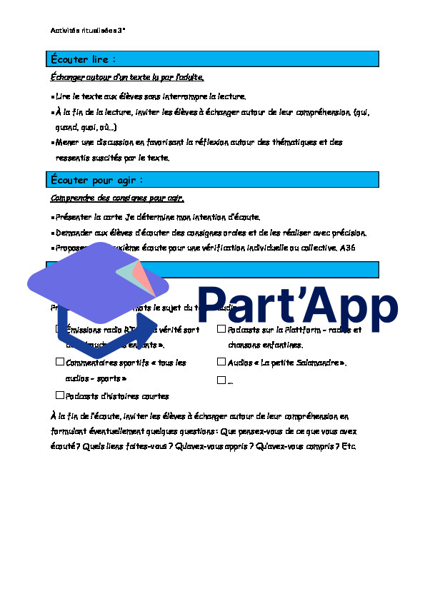 Planification français nouvelle méthodologie Activités ritualisées 3H_3
