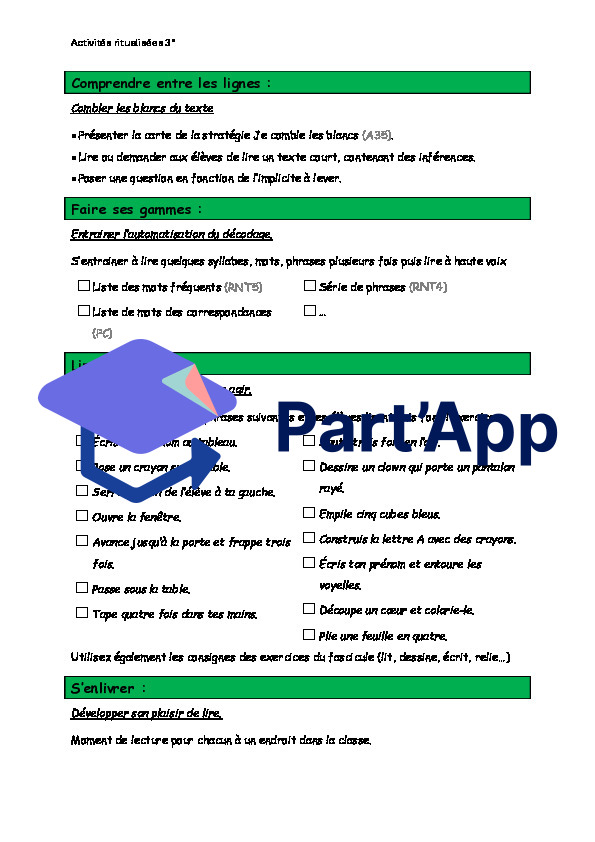 Planification français nouvelle méthodologie Activités ritualisées 3H_4