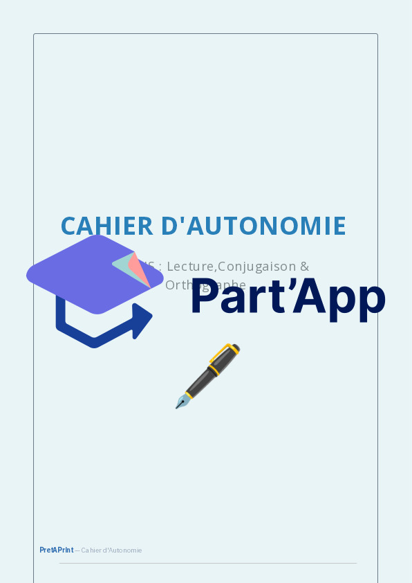 FRANÇAIS - Dossier d'Autonomie Complet 12 Fiches - avec corrigés_12