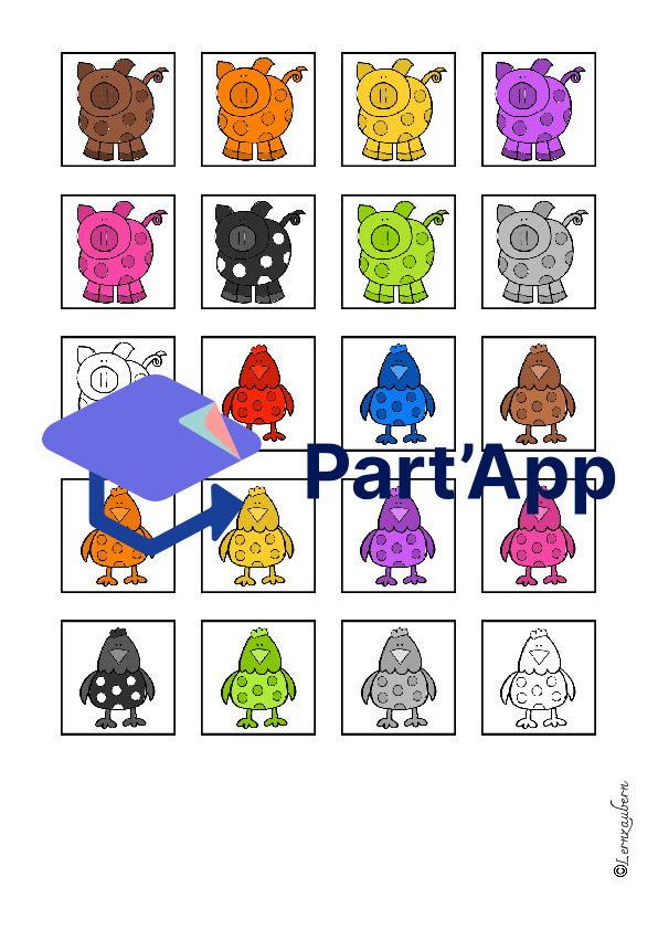 Bingo: Farben lernen mit Bauernhoftieren (Bauernhof)_11