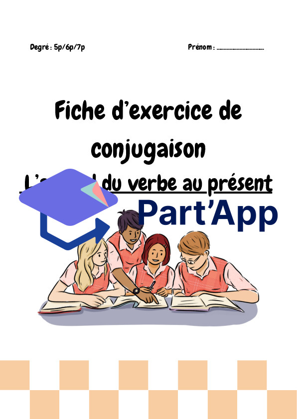 Fiche d'exercices de conjugaison - l'accord du verbe au présent de l'indicatif_2