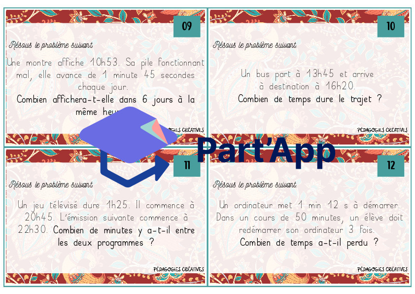 Cartes à tâches - Mesure du temps - 8P_4