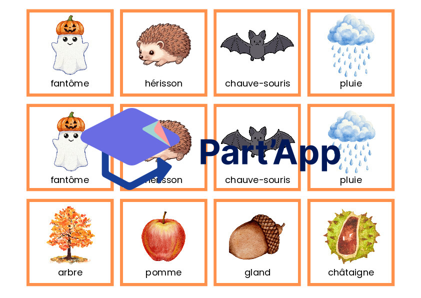 Memory de l’automne – 24 paires illustrées_4