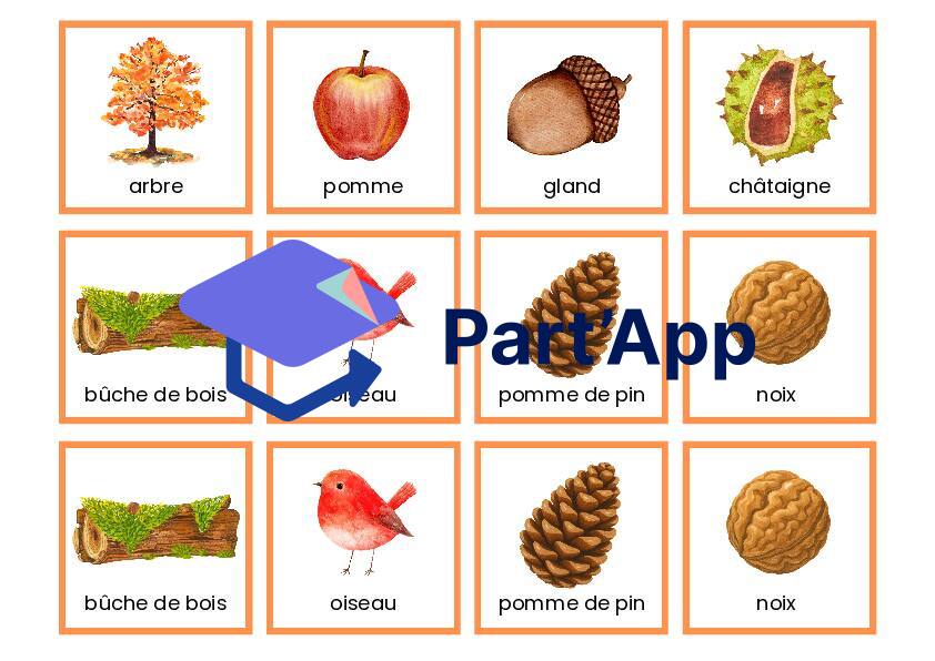 Memory de l’automne – 24 paires illustrées_5