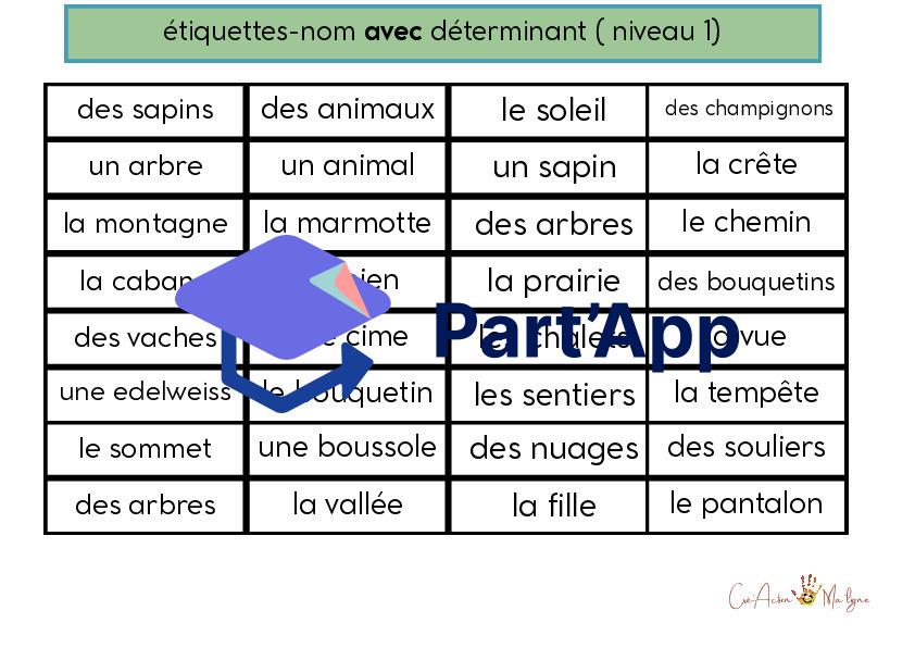 jeu de plateau: 4e FdL "Montagne" orth.-gram._4