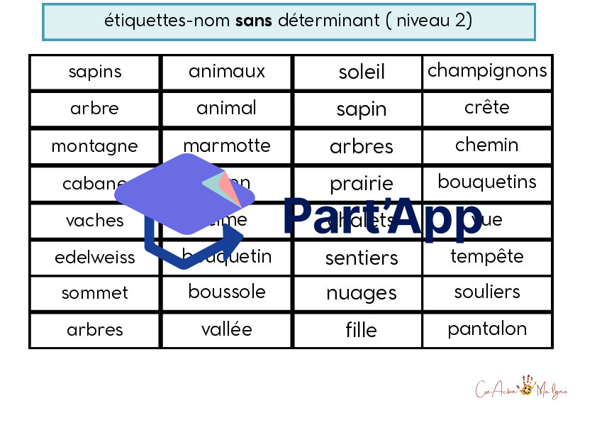 jeu de plateau: 4e FdL "Montagne" orth.-gram._5