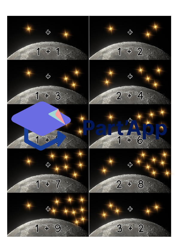 Cartes de comptage et de calcul Étoiles_2