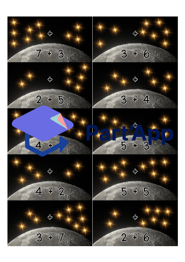 Cartes de comptage et de calcul Étoiles_4