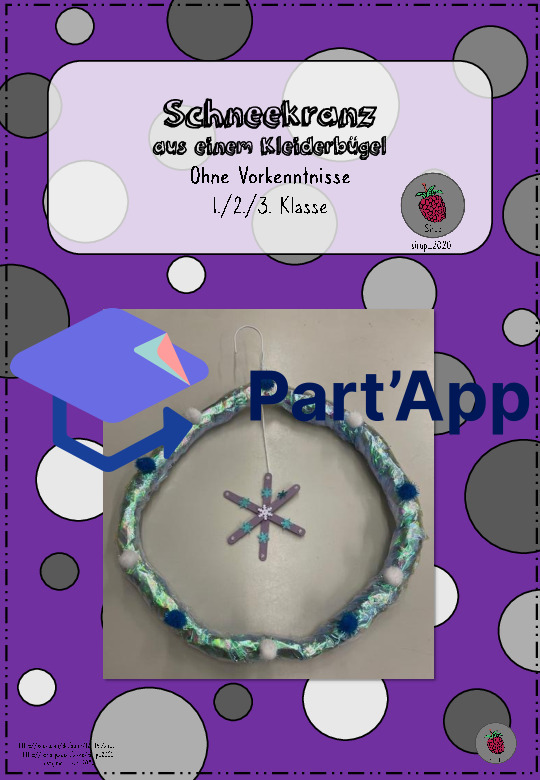 Schneekranz aus Drahtkleiderbügel herstellen_2