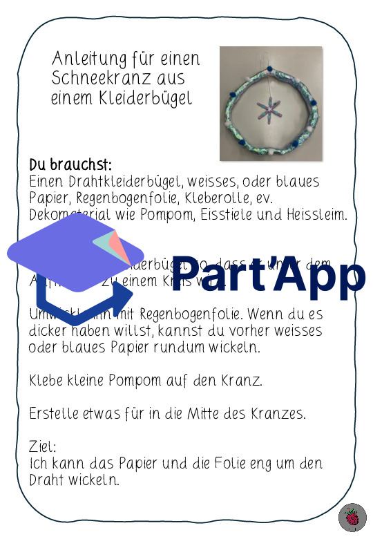 Schneekranz aus Drahtkleiderbügel herstellen_4