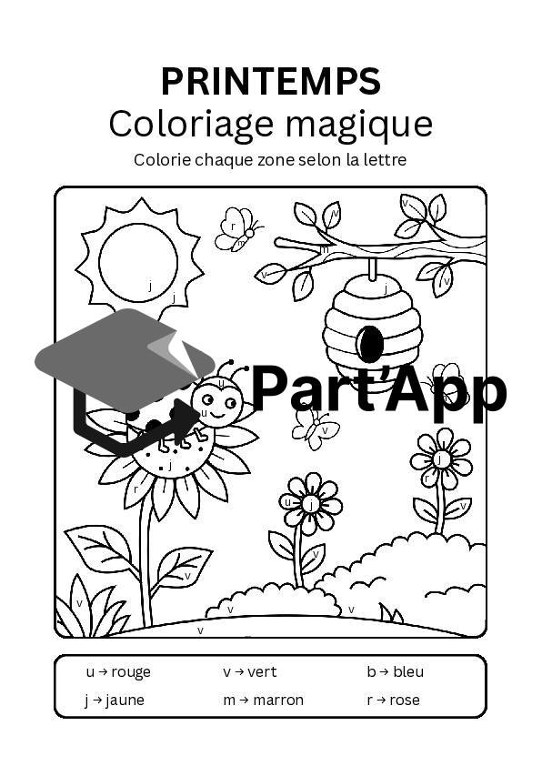 coloriage magique printemps_2