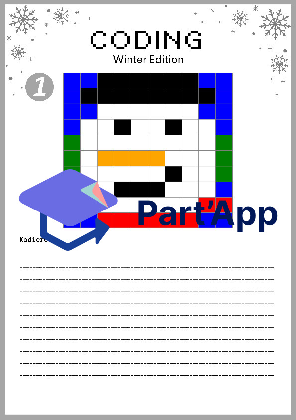 Coding Pixelbild Winter - Basic Kodierung - Übungsheft mit Lösungen_3
