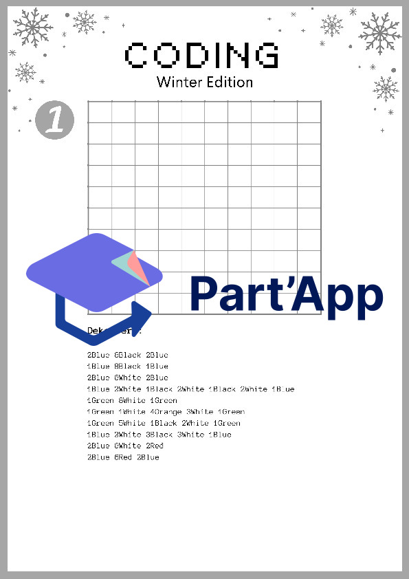Coding Pixelbild Winter - Basic Kodierung - Übungsheft mit Lösungen_4