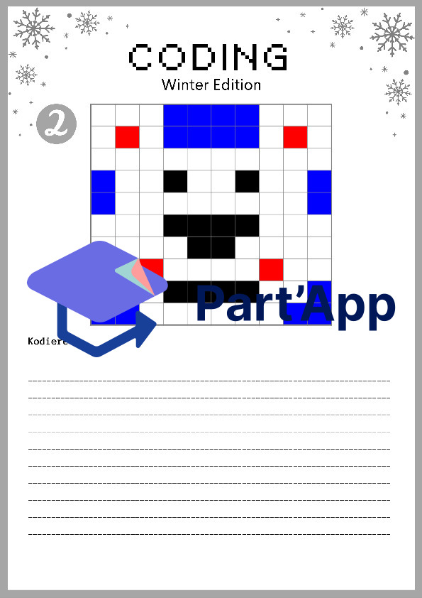 Coding Pixelbild Winter - Basic Kodierung - Übungsheft mit Lösungen_5