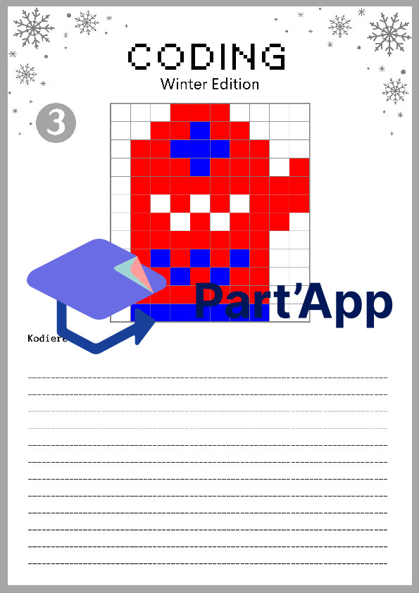 Coding Pixelbild Winter - Basic Kodierung - Übungsheft mit Lösungen_7