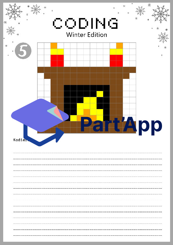 Coding Pixelbild Winter - Basic Kodierung - Übungsheft mit Lösungen_11