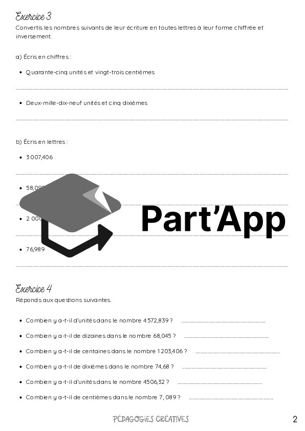 Mathématiques - Nombres - Révisions 8P_3