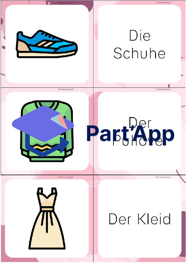 Mémory – Les vêtements en allemand (A1–A2 / 8H)_3