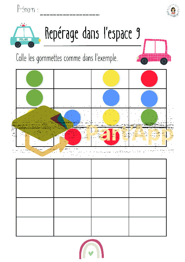 ✨ Fiches gommettes – Repérage spatial – Les véhicules ✨_10