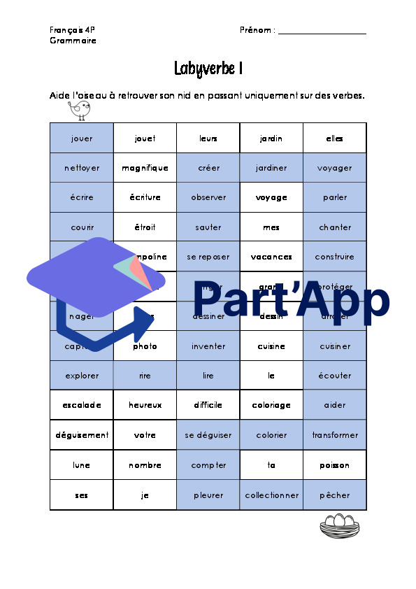 Labyrinthes - classes grammaticales_11