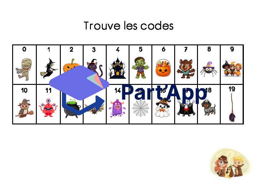 Code secret d'Halloween - Additions jusqu'à 20_4