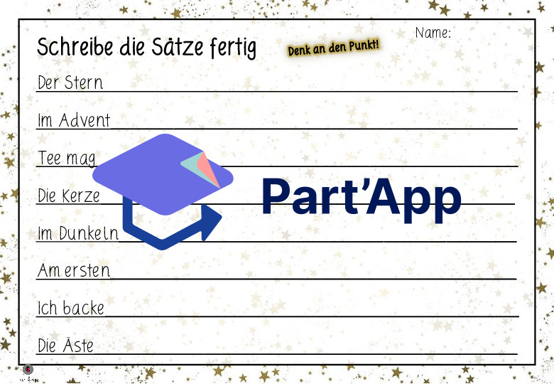 Adventssätze - Schreibe die Sätze fertig_5
