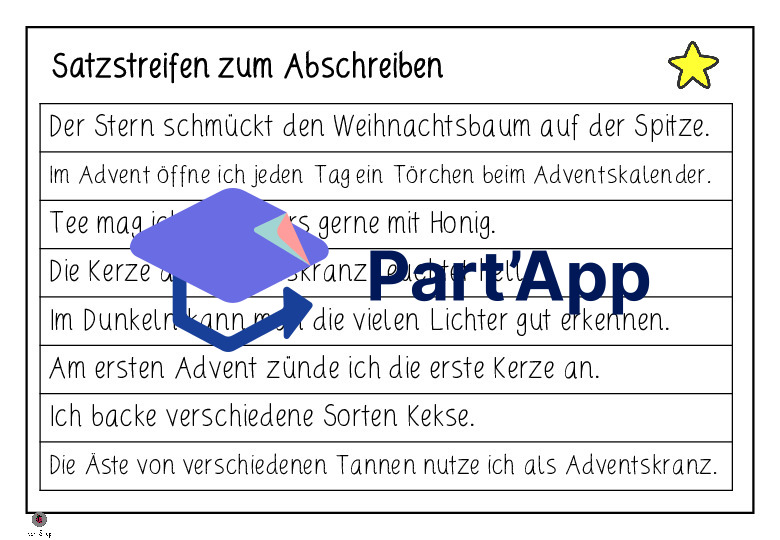 Adventssätze - Schreibe die Sätze fertig_10