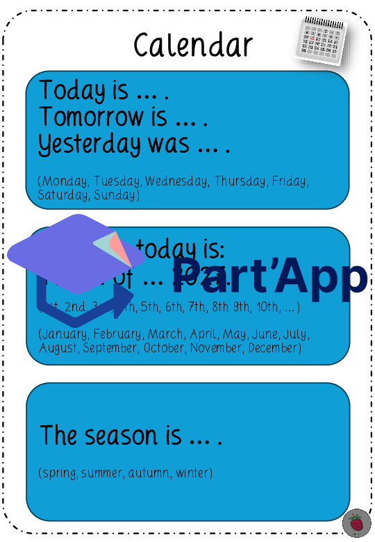 Calendar - What day, month and season is it?_11