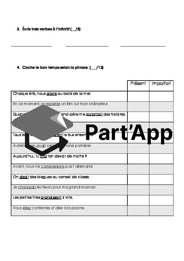 Evaluation de français 6e année Module 1 (grammaire + conjugaison)_3