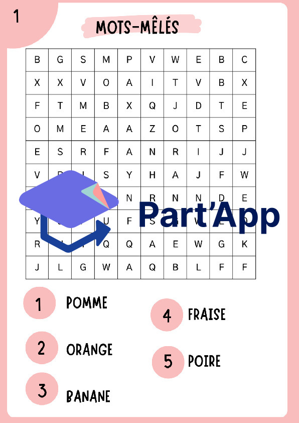 Mots-mêlés thématiques : "Les fruits et légumes" (7 grilles + corrigés inclus - Cycle 1 / 3H-4H)_3