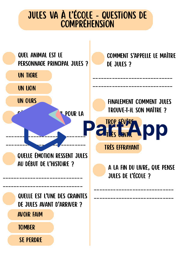 Rallye Lecture Jules va à l'école – Exploitation pédagogique (Mots croisés, Mots mêlés, Questions, Labyrinthe)_3