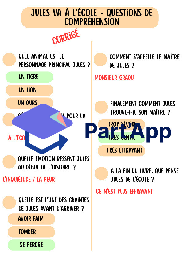 Rallye Lecture Jules va à l'école – Exploitation pédagogique (Mots croisés, Mots mêlés, Questions, Labyrinthe)_4