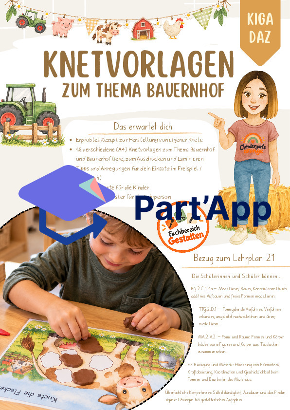 Modèles de pâte à modeler sur le thème de la ferme_2