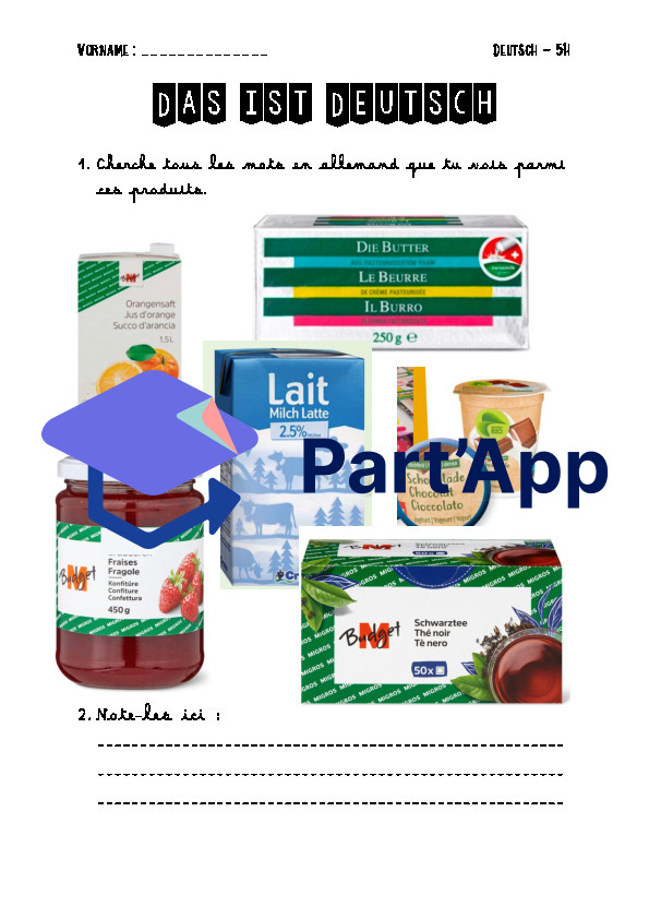 Dossier - Fiches devoirs - Allemand - 5H_5